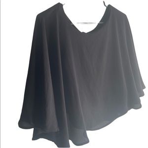 Zara collection cape blouse black